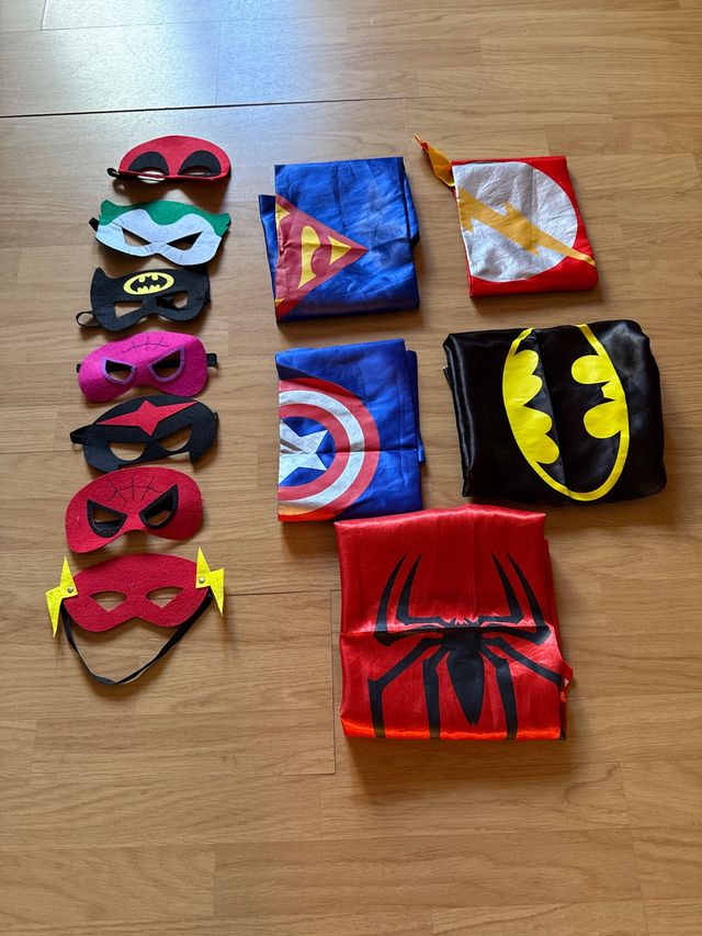 Capas y antifaces de superhéroes