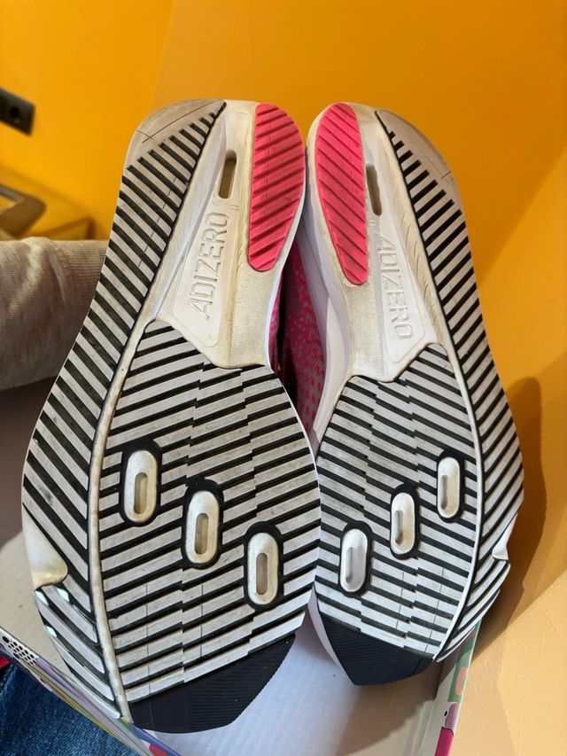 Zapatillas Adidas Adizero Mujer Rosa/Blanco 39