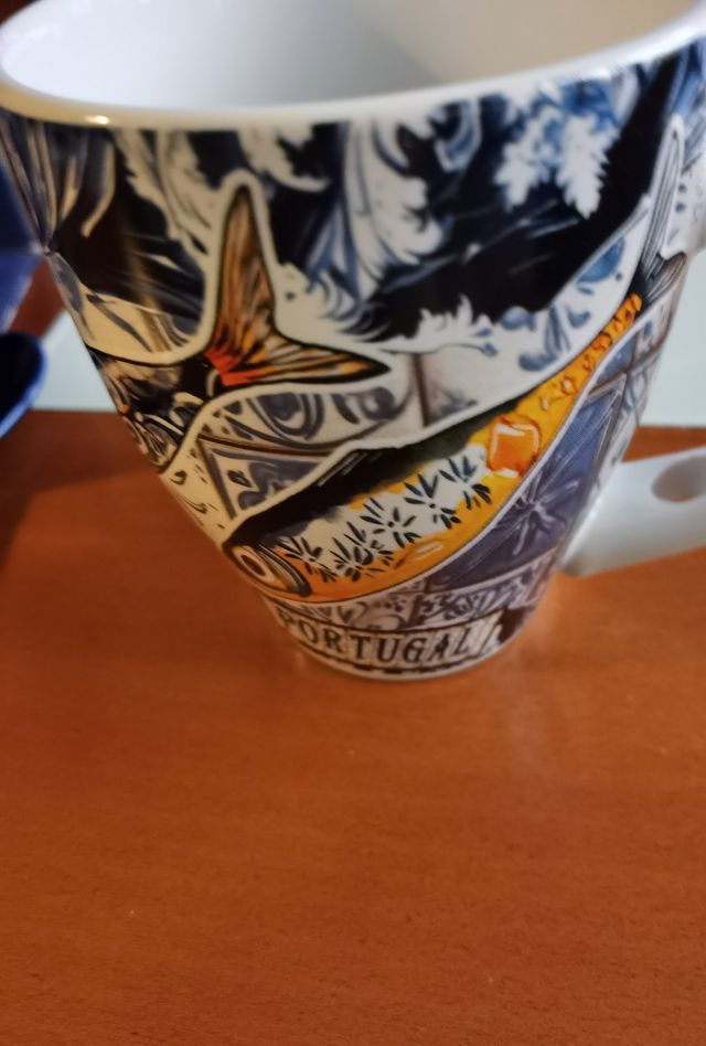 Taza cerámica Portugal con cuchara