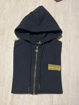 Felpa con cappuccio Gianni Kavanagh nera e oro