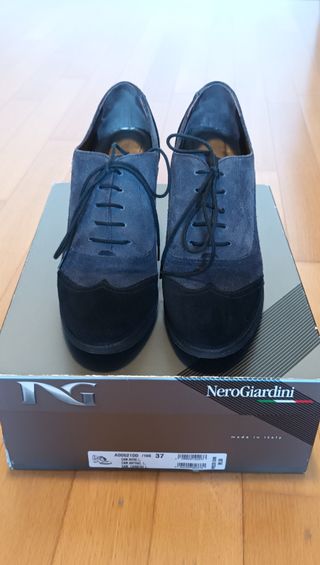 Scarpe Donna francesine camoscio Tacco Alto Tg.37