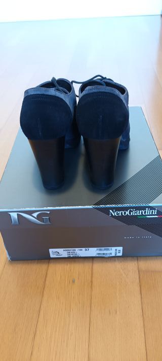 Scarpe Donna francesine camoscio Tacco Alto Tg.37