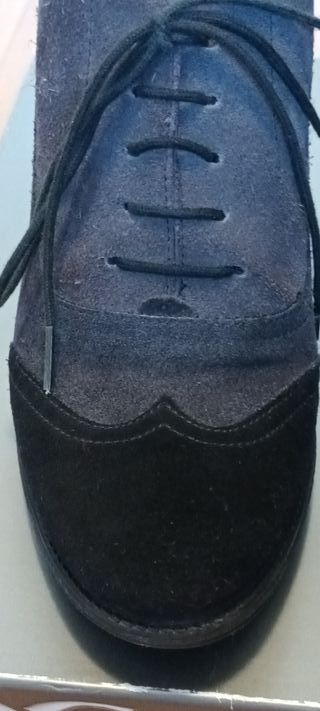 Scarpe Donna francesine camoscio Tacco Alto Tg.37