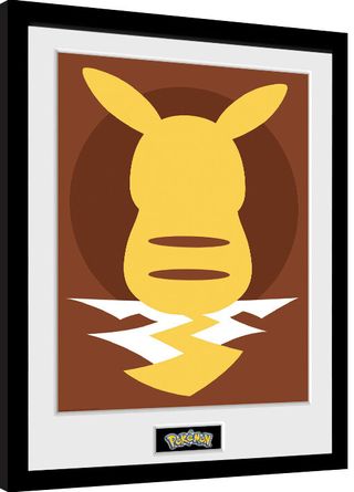 Poster Pokémon Pikachu Silhouette con Cornice