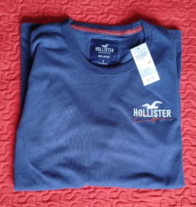 Camiseta manga larga azul - Talla S