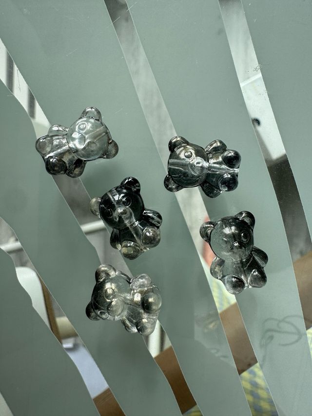 5 Abalorios Cristal Murano Osito