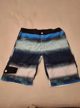 Bañador Hombre Estampado Azul y Negro