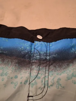 Bañador Hombre Estampado Azul y Negro