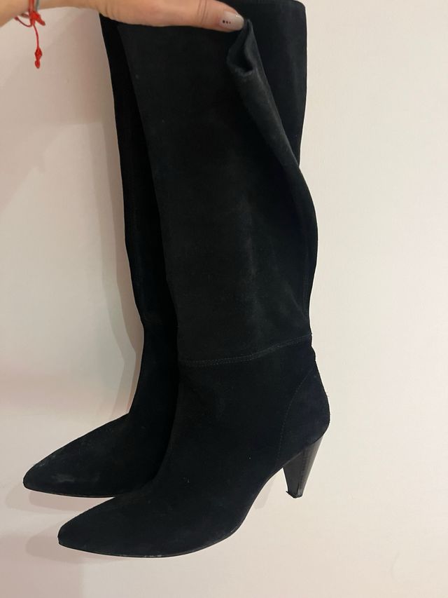Botas Zara Piel Media Caña Estilo Isabel Marant