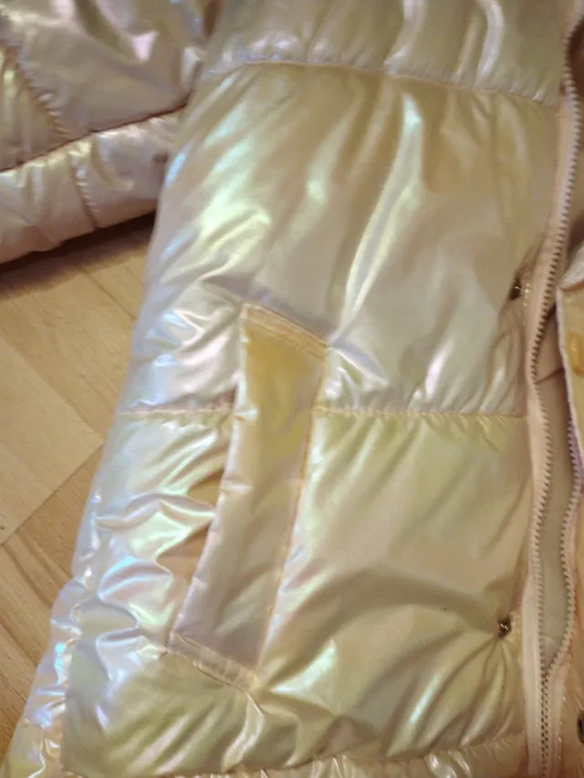 Abrigo largo niña perlado