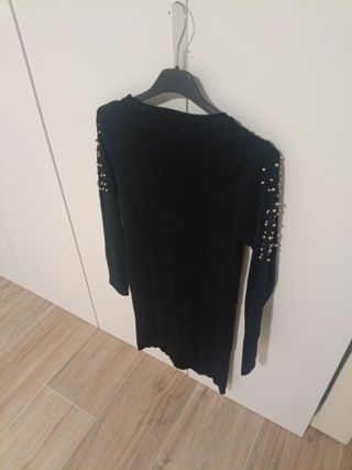 Vestido jersey mujer negro