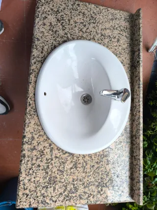 Encimera de baño con lavabo