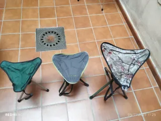 Taburetes plegables de camping,caza(3 unidades)