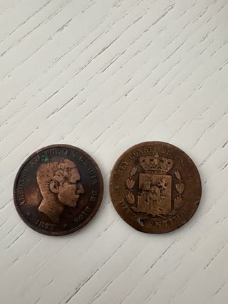 Moneda Antigua Alfonso XII 1877