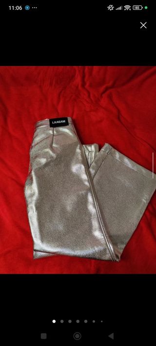 Pantalones LAAGAM plateados