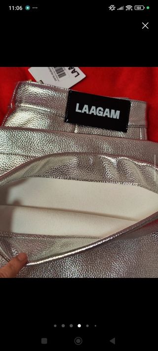 Pantalones LAAGAM plateados