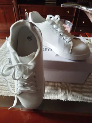Zapatillas deportivas blancas mujer talla 36