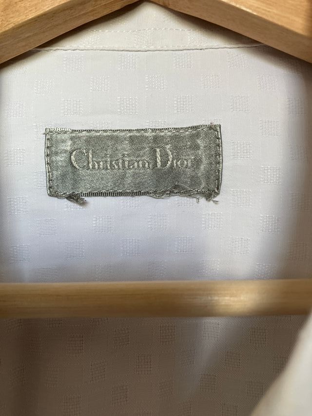 Camisa Dior Hombre Manga Larga Con Bolsillo Blanca