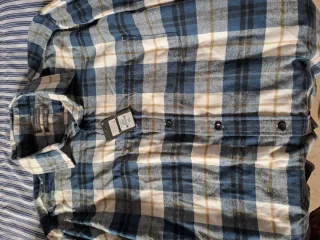 Lote  5 Camisas Hombre Cuadros Azul/Rojo Talla L