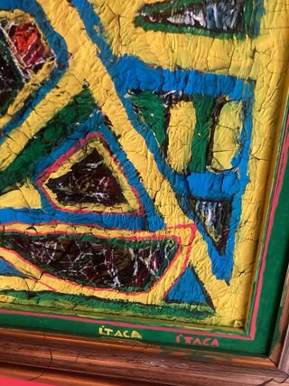 Quadro con cornice dipinto a mano