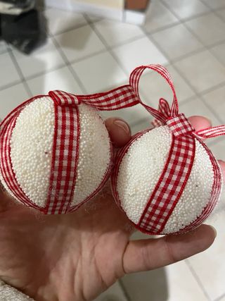 Palline Natalizie Argento e Bianco