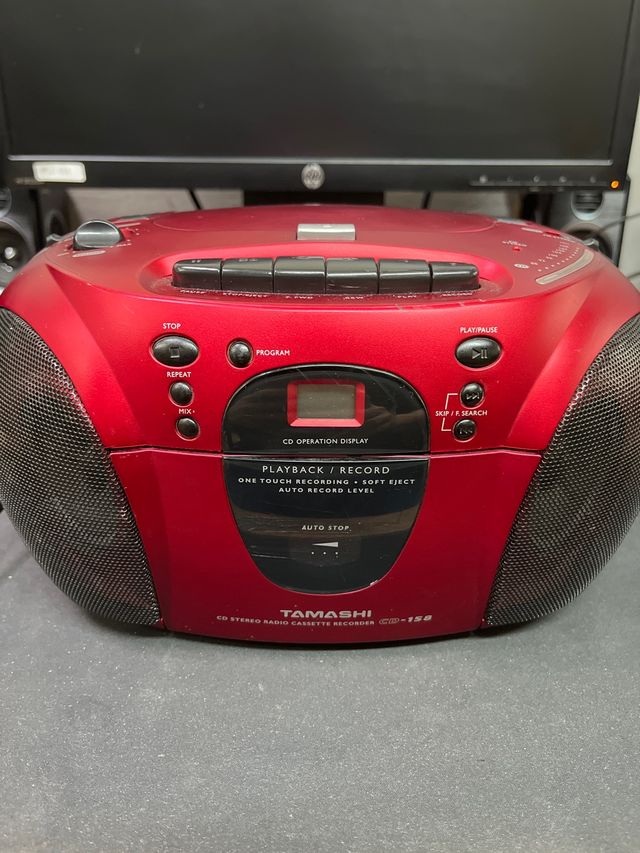 Radiocassetta rossa Tamashi CD-158