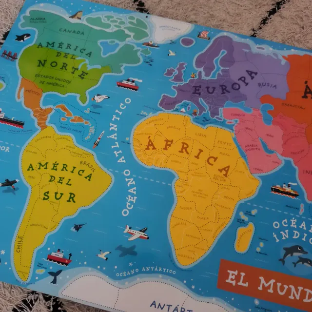 Puzzle Janod Mapa del Mundo Infantil