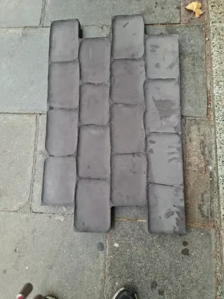 Molde de silicona para hormigón impreso.