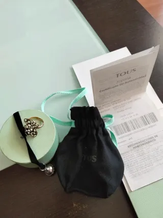 Anillo Oso Tous Plata Amarilla 925 talla 13.5