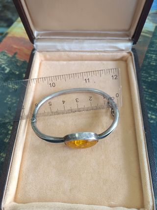 Pulsera Plata y Ámbar