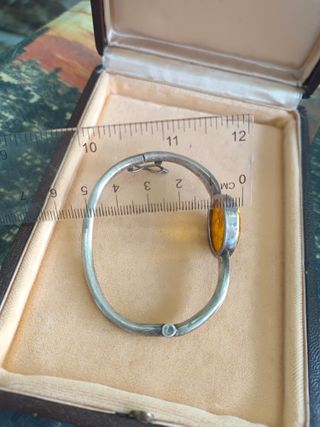 Pulsera Plata y Ámbar