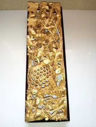 Pieza de Madera tallada china antigua.