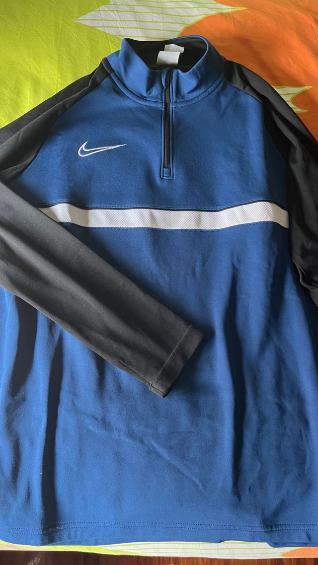 Sudadera Nike Media Cremallera Azul y Negra