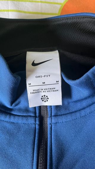 Sudadera Nike Media Cremallera Azul y Negra