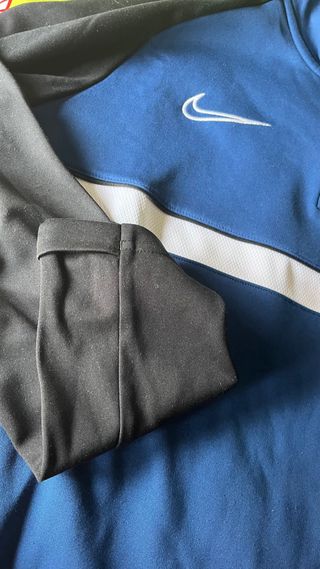 Sudadera Nike Media Cremallera Azul y Negra