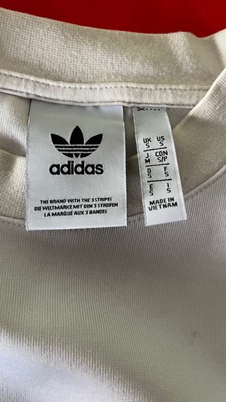 Sudadera Adidas gris y blanca