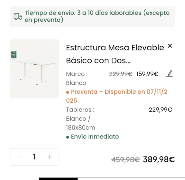 Mesa Gamer Eléctrica elevable 80x180 Flexispot Nue