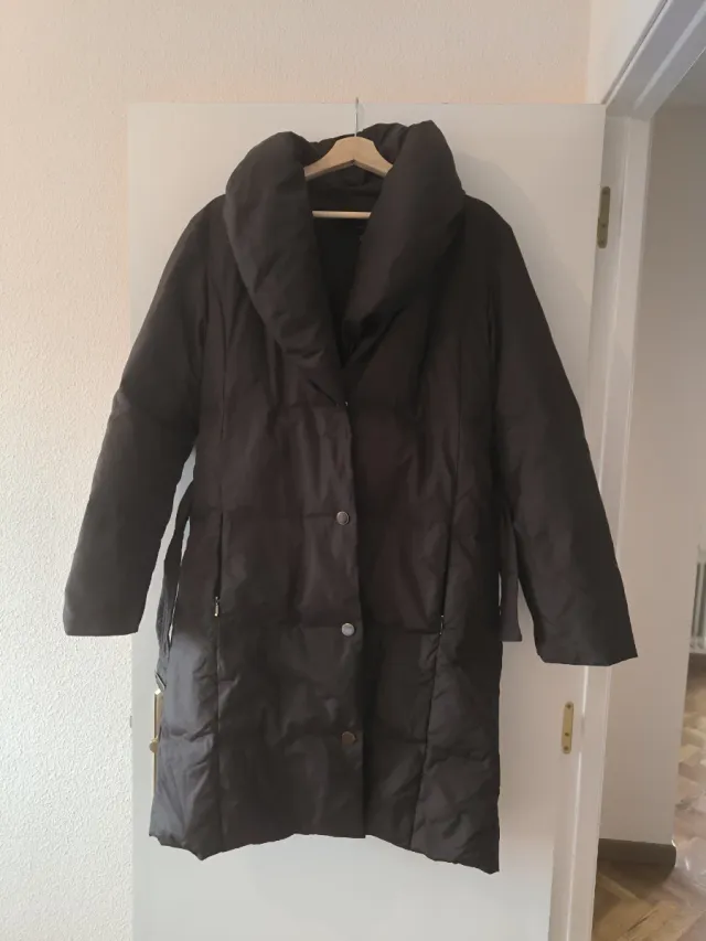 Abrigo acolchado Zara mujer Marrón oscuro