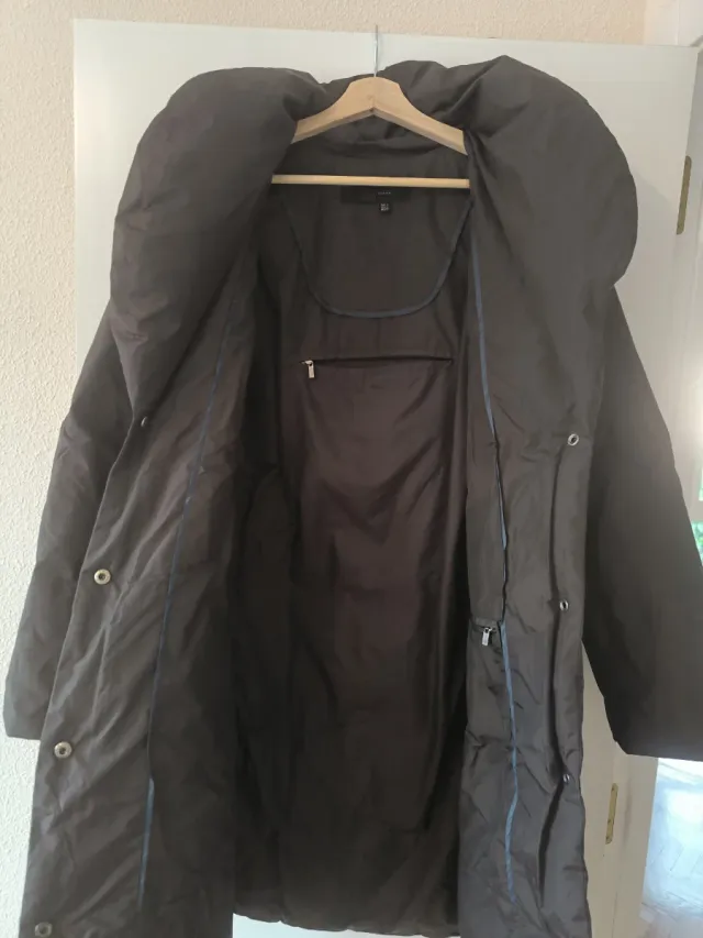 Abrigo acolchado Zara mujer Marrón oscuro