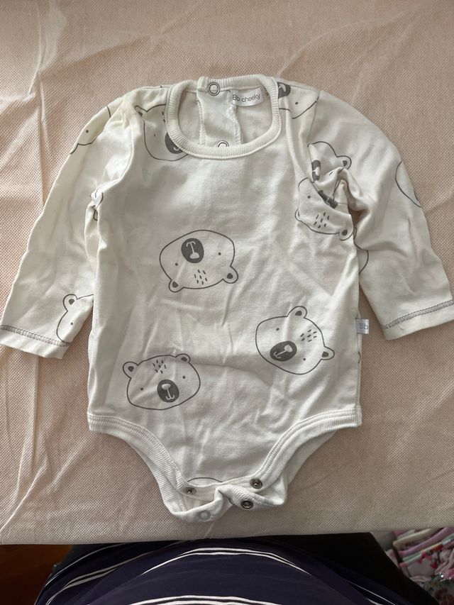 Body bebé manga larga ositos 3-6 meses