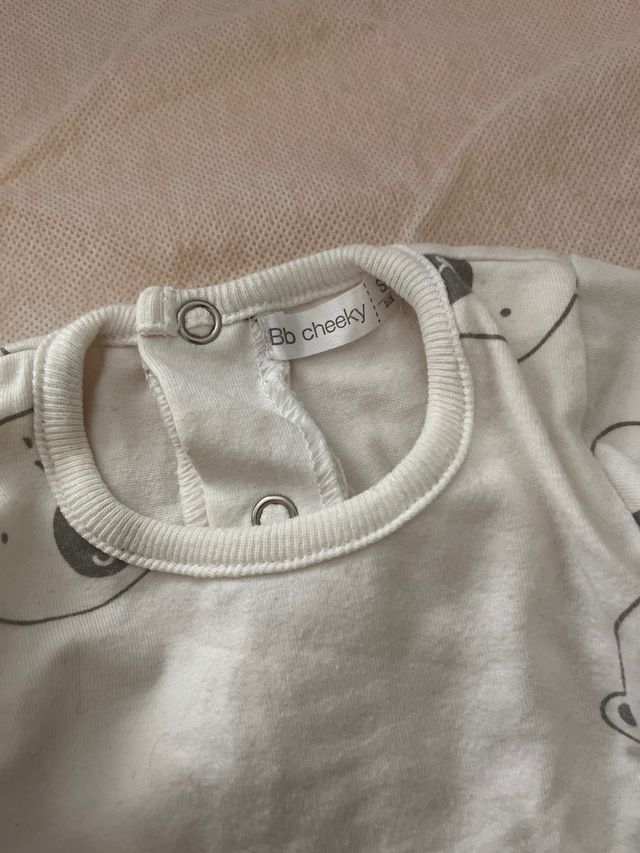 Body bebé manga larga ositos 3-6 meses