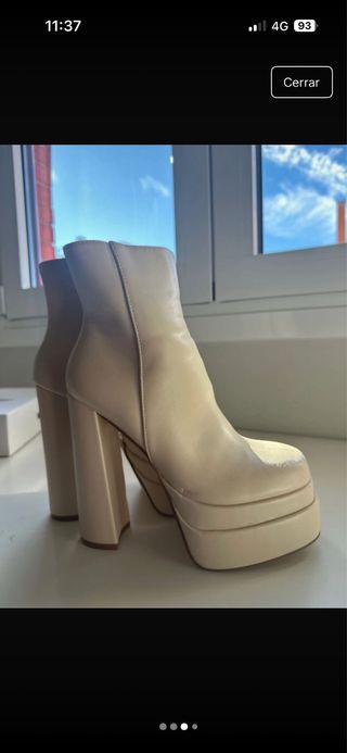 Botas de tacón Myagleet Talla 40 crema