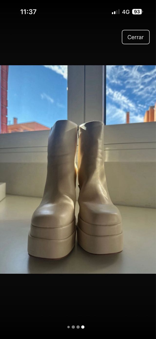 Botas de tacón Myagleet Talla 40 crema