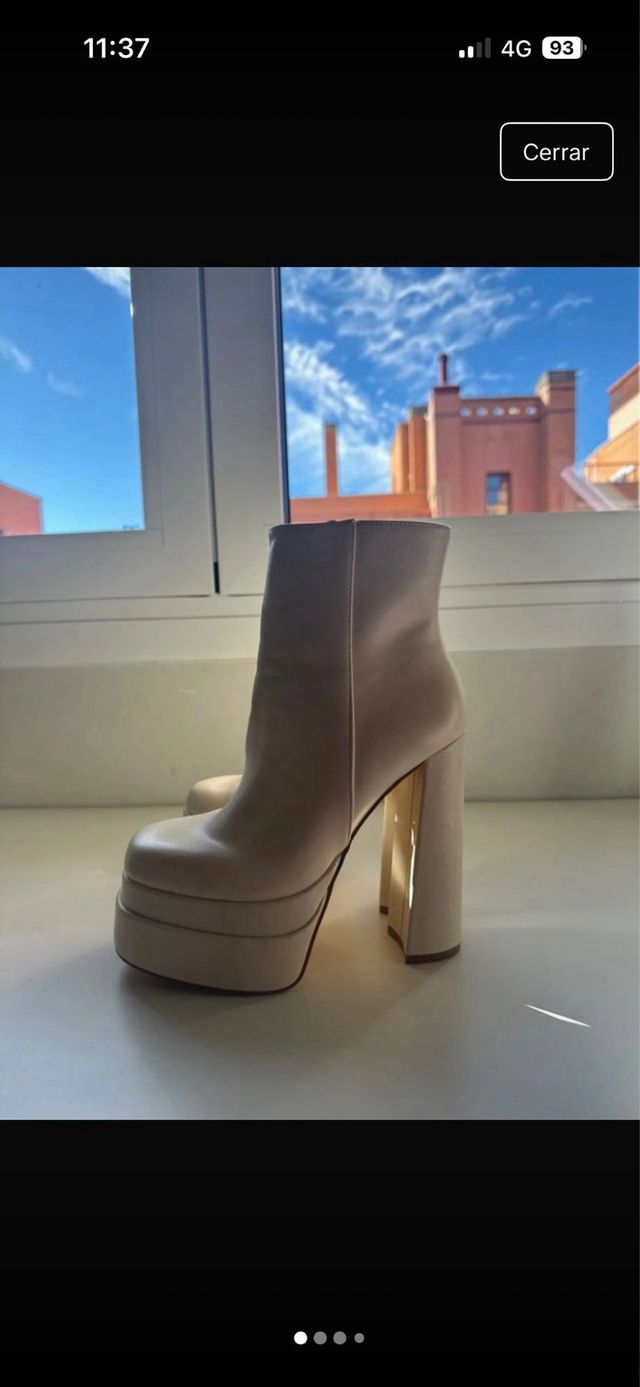 Botas de tacón Myagleet Talla 40 crema