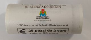 Moneta 2 Euro Maria Montessori 150° Anniversario