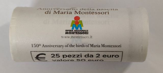 Moneta 2 Euro Maria Montessori 150° Anniversario