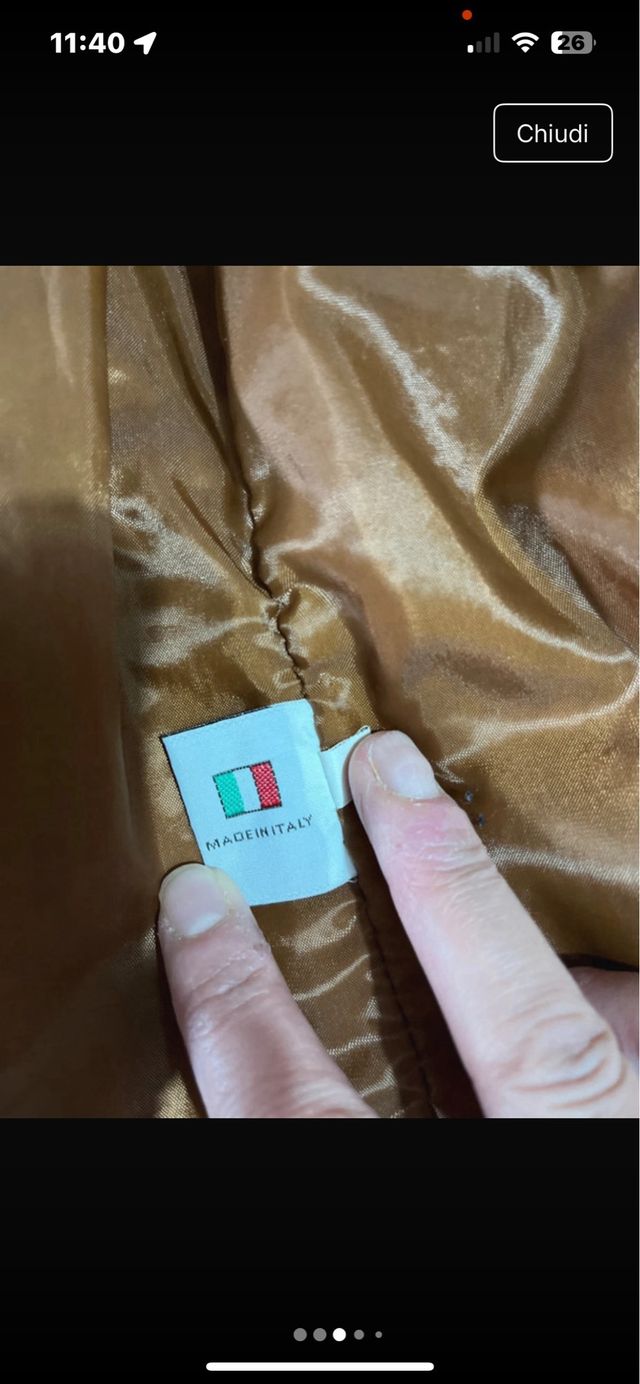 Giacca pelle vintage donna marrone