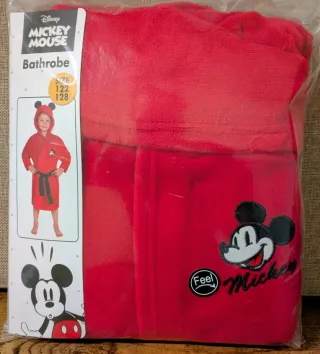 Accappatoio Topolino 100% Poliestere Rosso