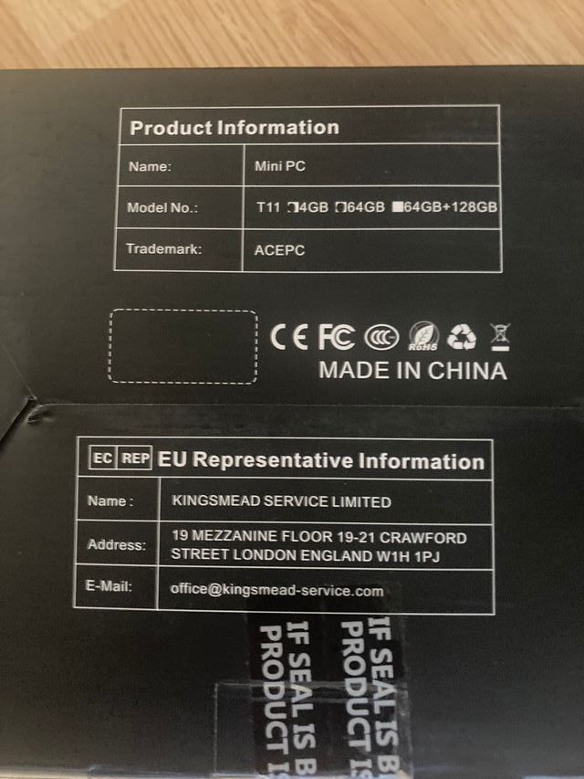 ACEPC T11 Mini PC Intel 4GB RAM 32GB