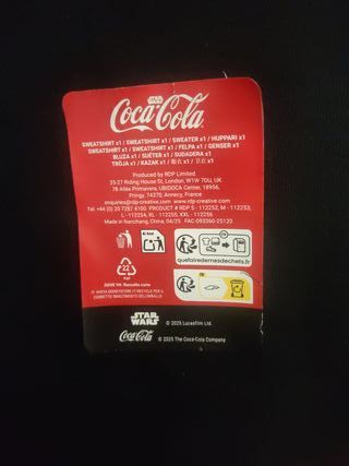 Sudadera Coca-Cola Star Wars Talla M